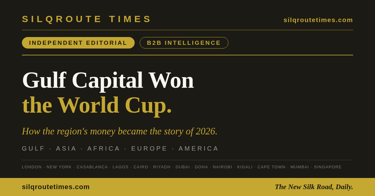 Share card for How Gulf Capital Became the Story of FIFA World Cup 2026