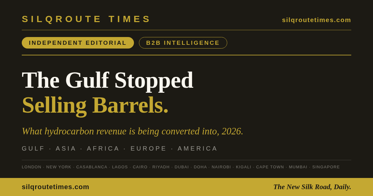 Share card for The Gulf Stopped Selling Barrels, It Started Selling Certainty