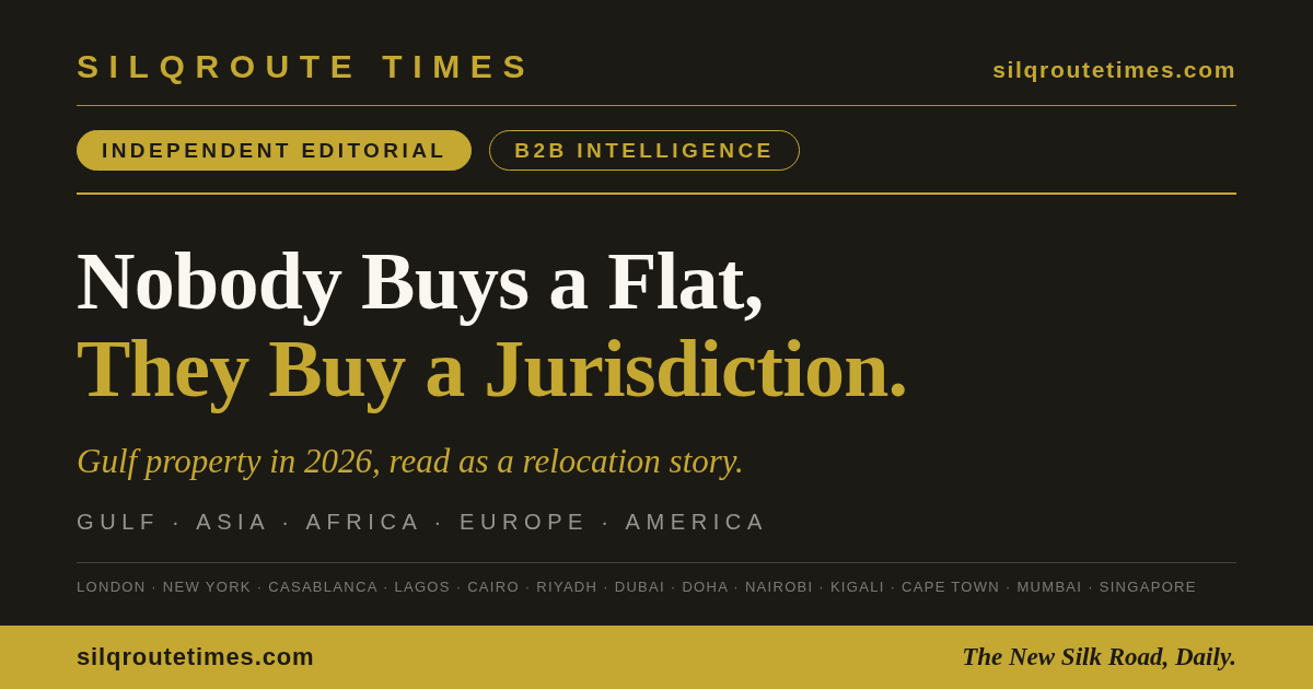 Share card for Nobody Buys a Flat, They Buy a Jurisdiction