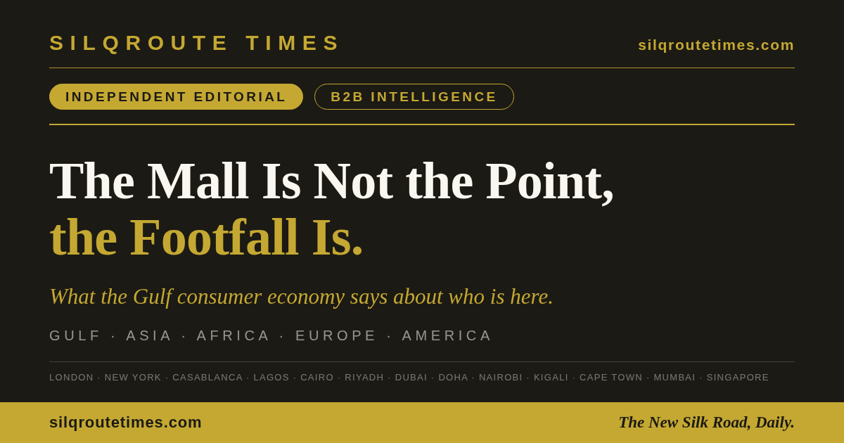Share card for The Mall Is Not the Point, the Footfall Is