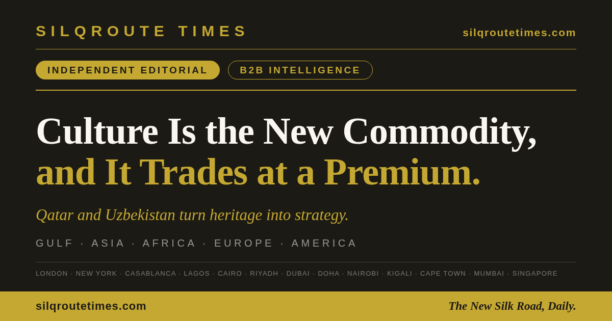 Two Countries Are Trading in Something Older Than Oil
